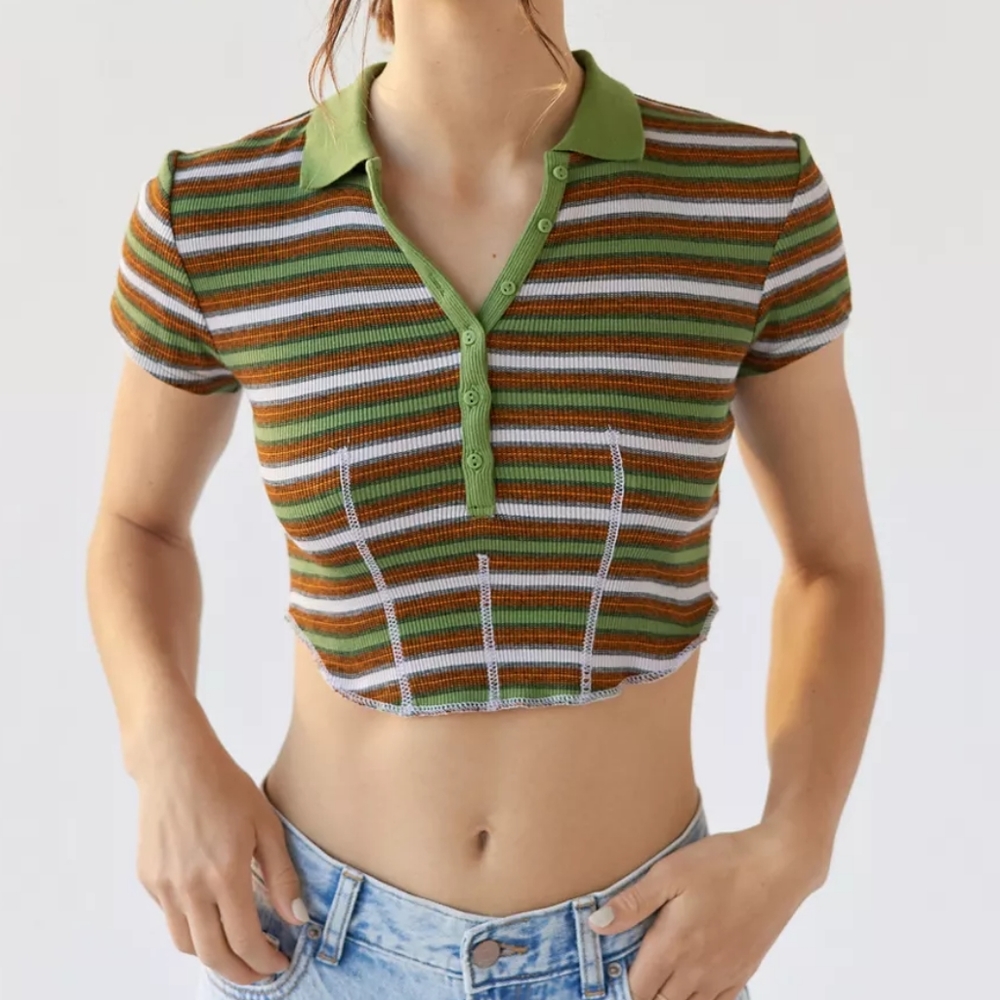 UO Striped Crop Top